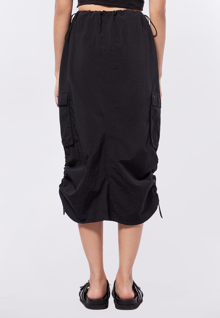 Parachute Cargo Midi Skirt