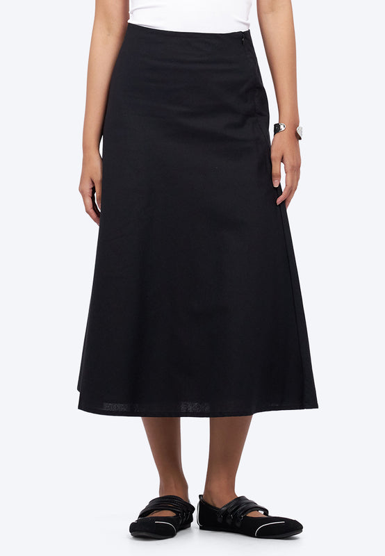 Regular Fit Flowy Midi Skirt