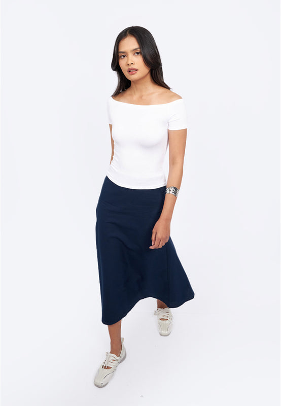 Regular Fit Flowy Midi Skirt