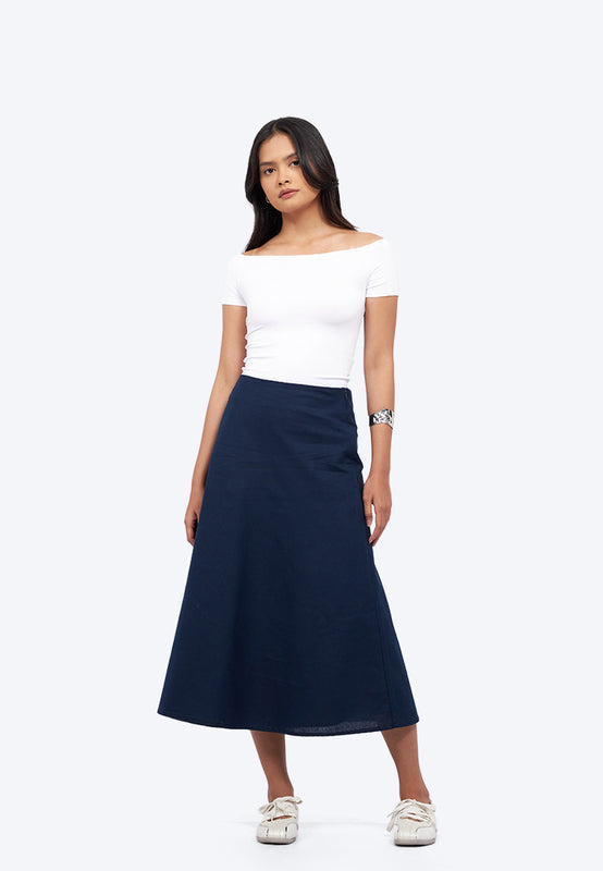 Regular Fit Flowy Midi Skirt
