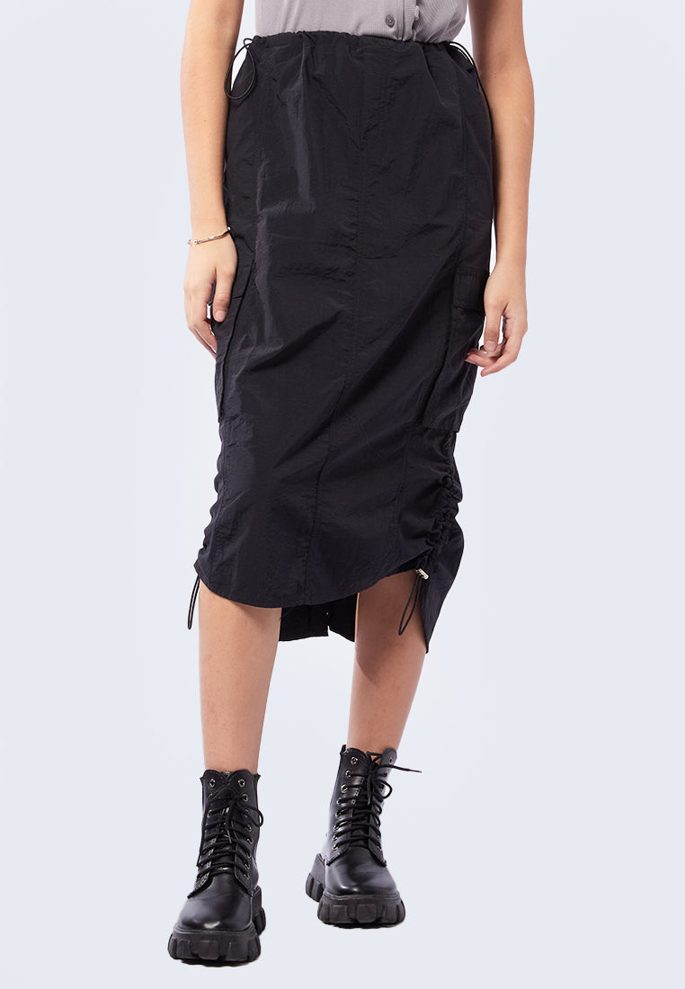 Parachute Cargo Midi Skirt