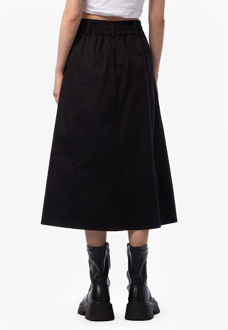 Gathered Midi Skirt