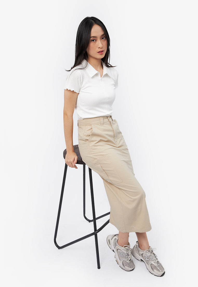 Cargo Maxi Skirt L.Taupe
