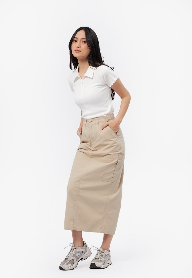 Cargo Maxi Skirt L.Taupe