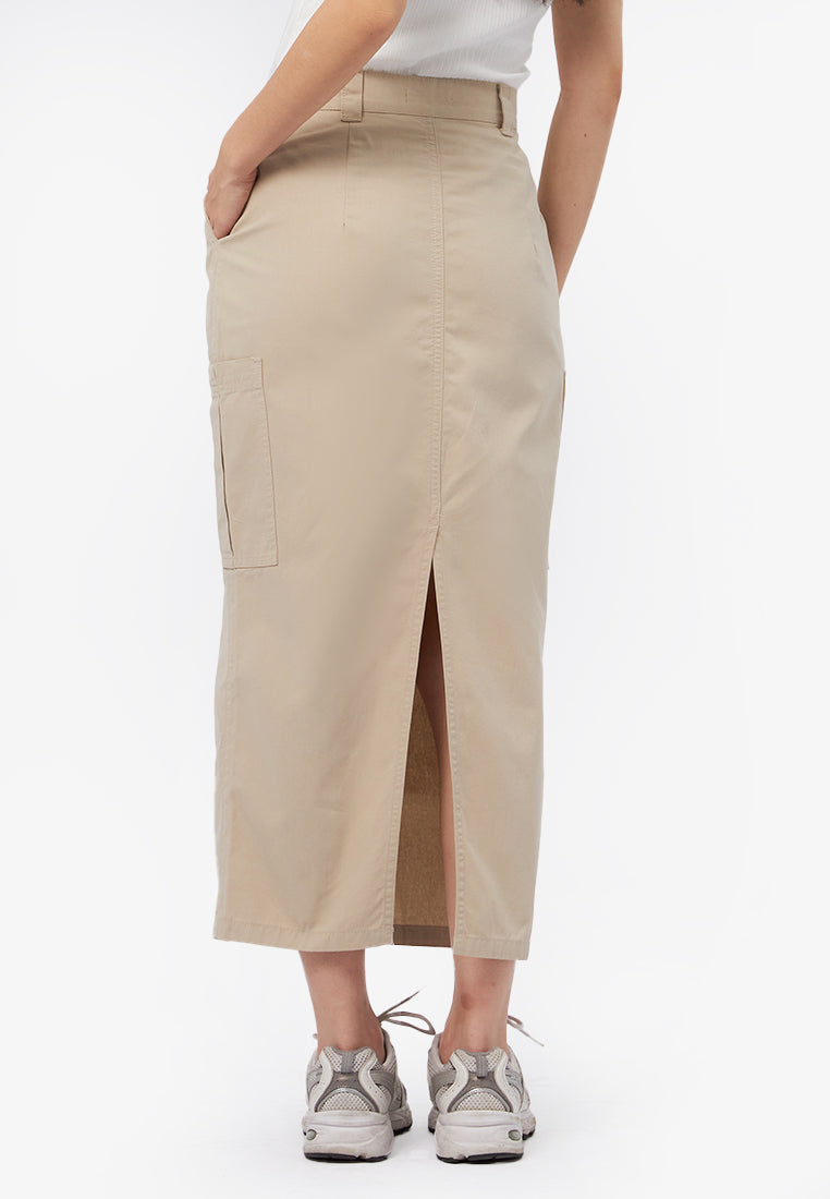Cargo Maxi Skirt L.Taupe