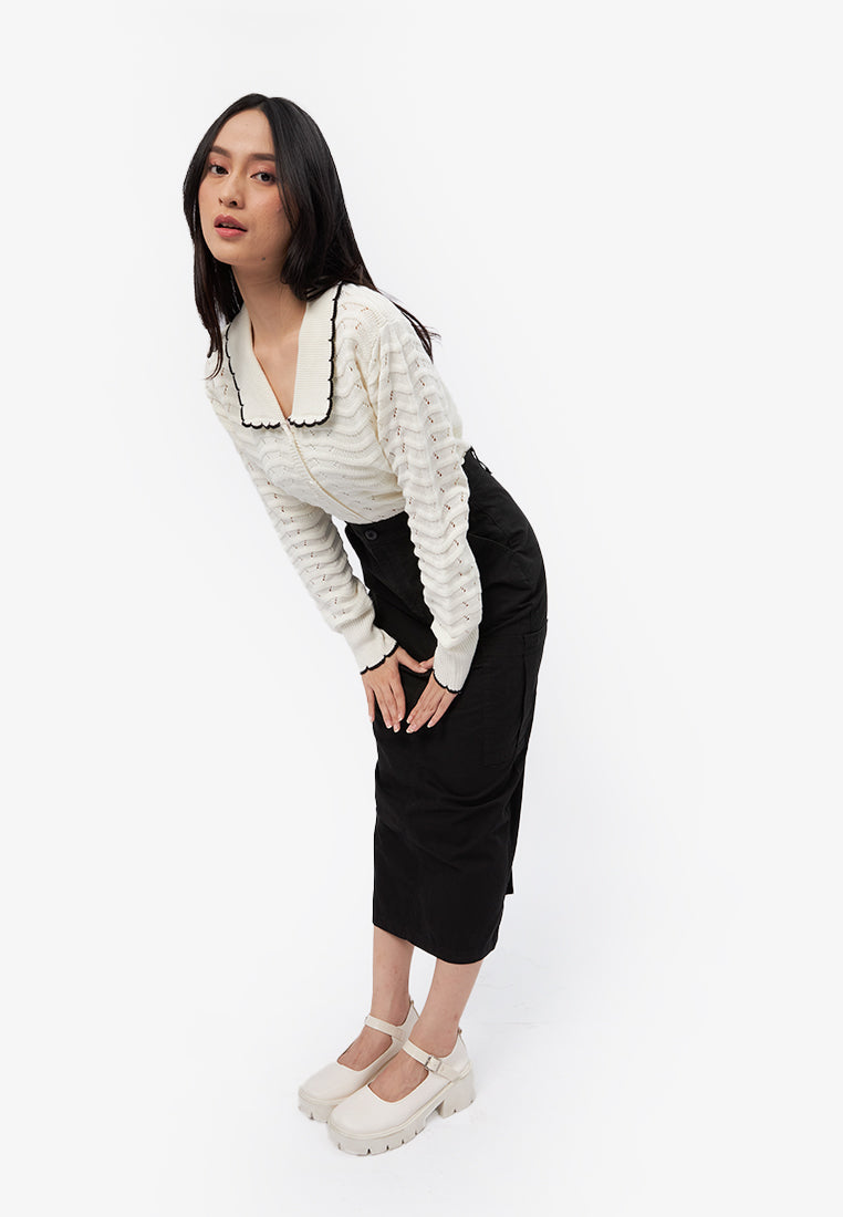 Cargo Maxi Skirt Black