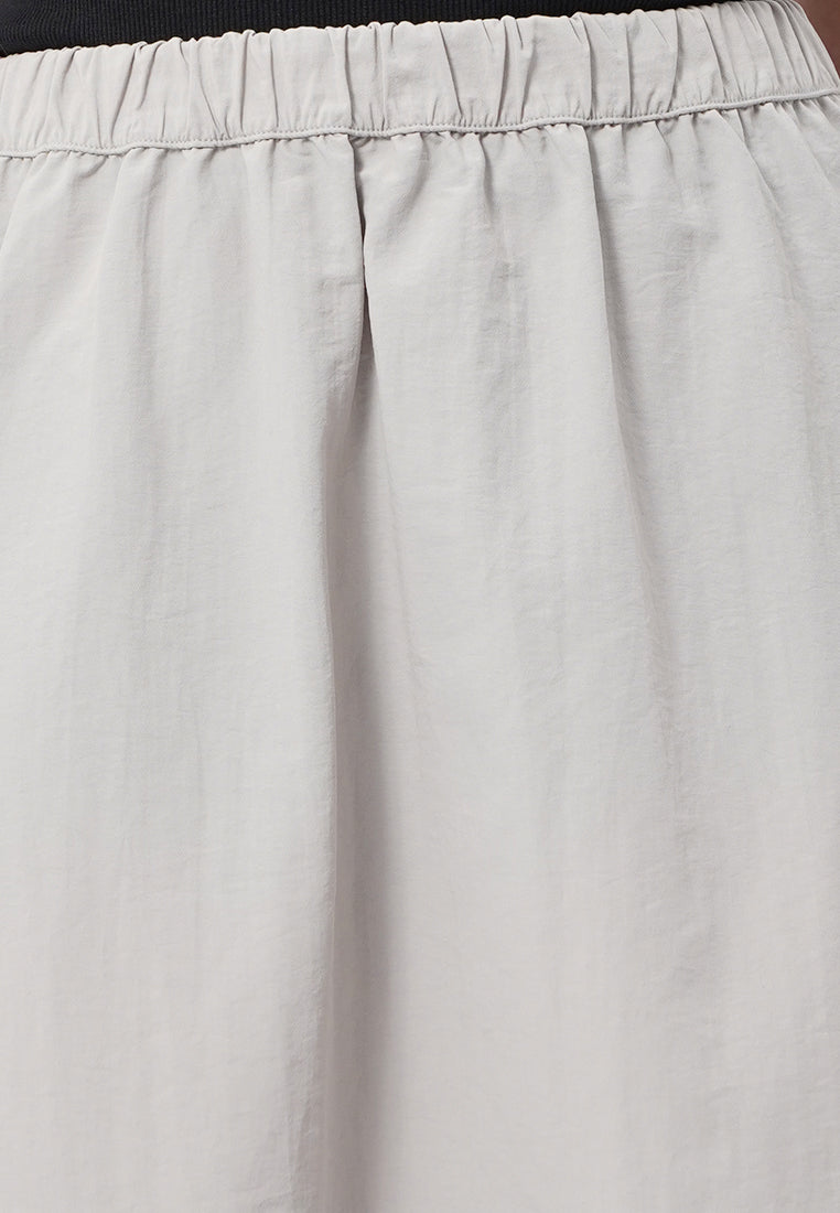 Parachute Midi Skirt Grey