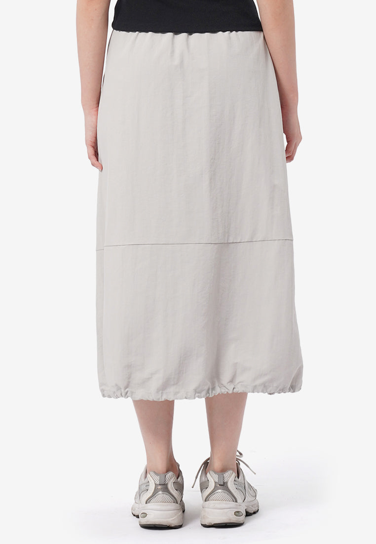 Parachute Midi Skirt Grey