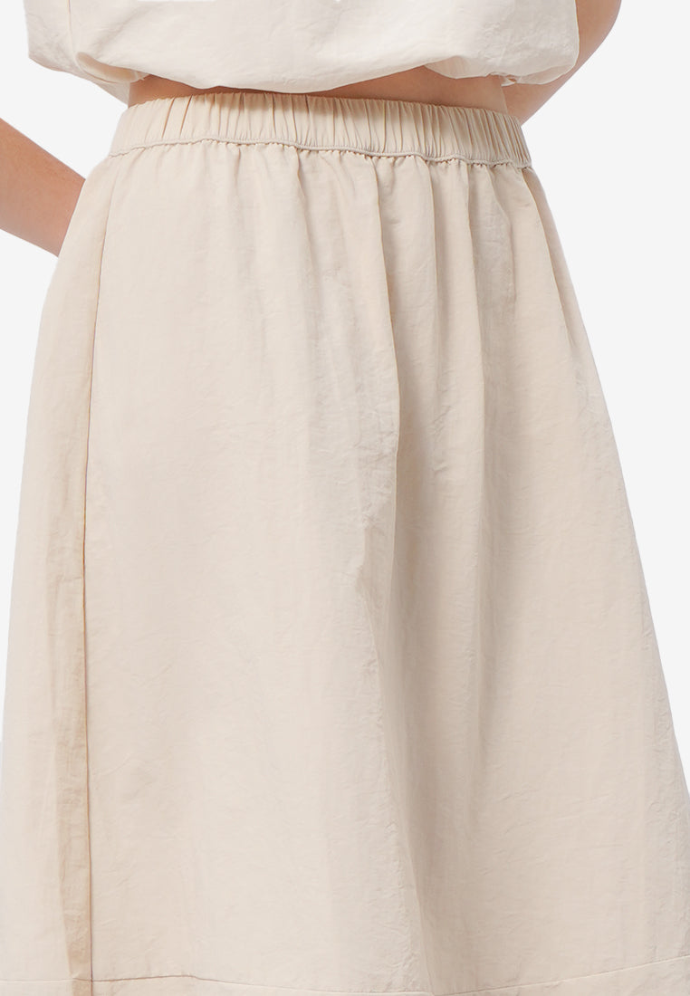 Parachute Midi Skirt Sand