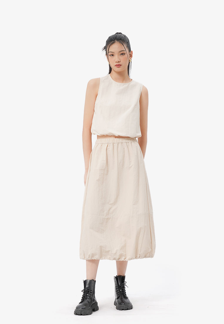 Parachute Midi Skirt Sand