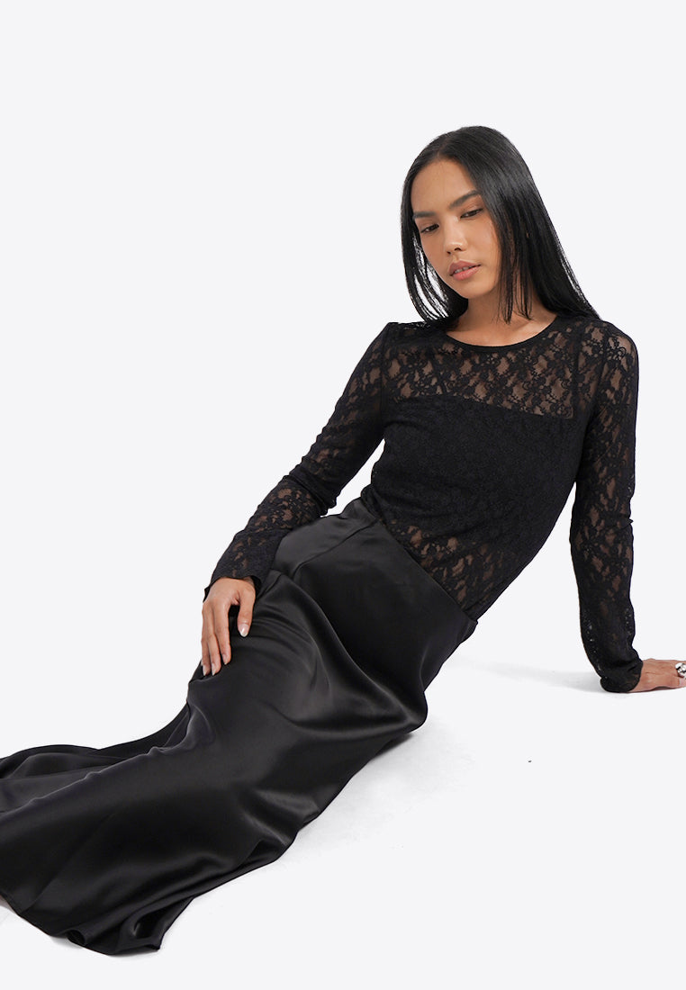 Satin Maxi Skirt