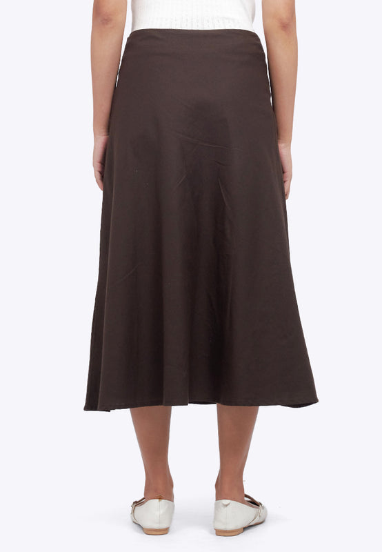 Regular Fit Flowy Midi Skirt