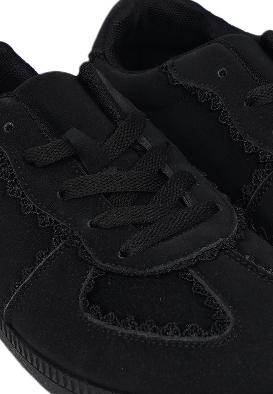 Black Lace Sneakers