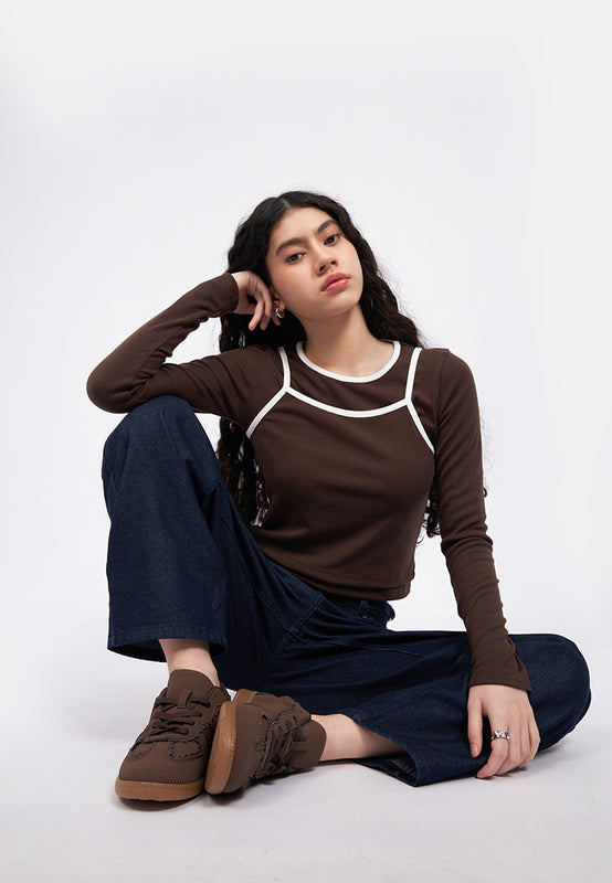 Brown Lace Sneakers