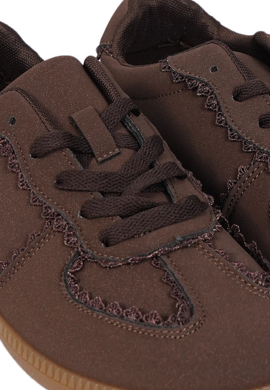 Brown Lace Sneakers