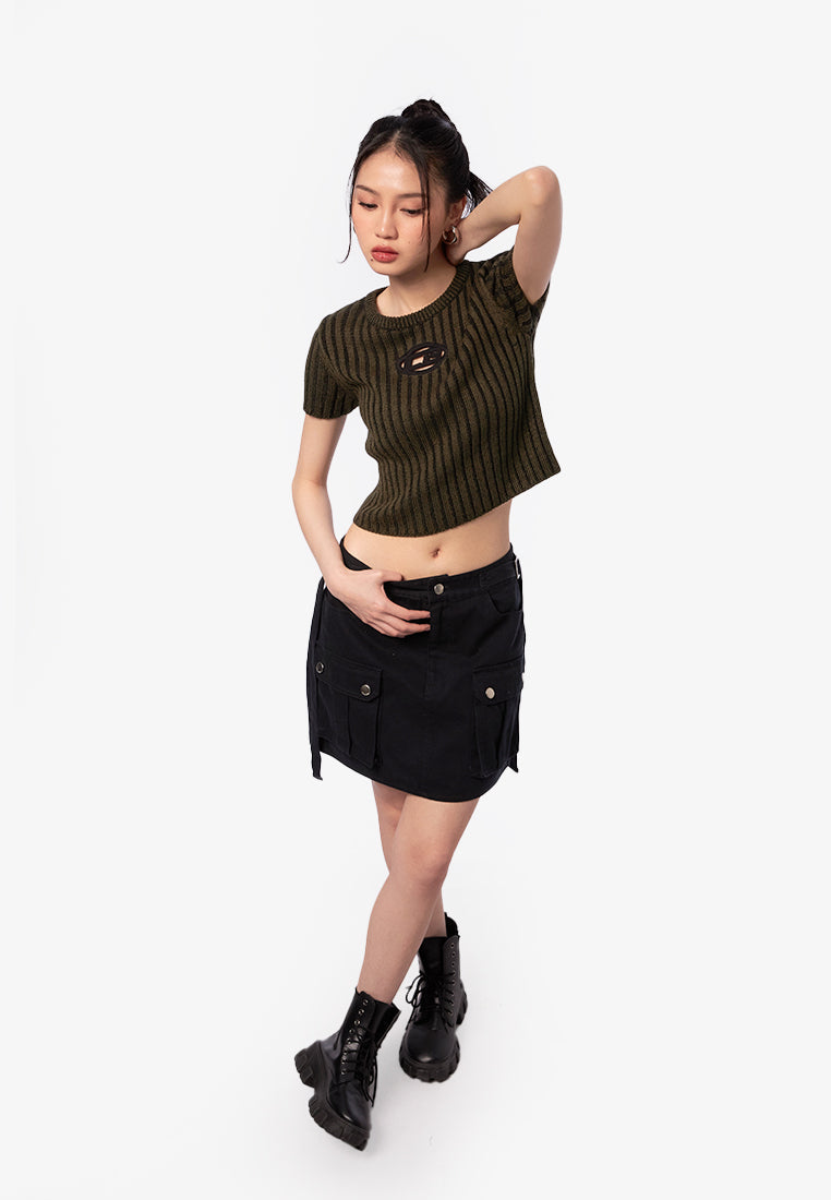 Cargo Mini Skirt Black