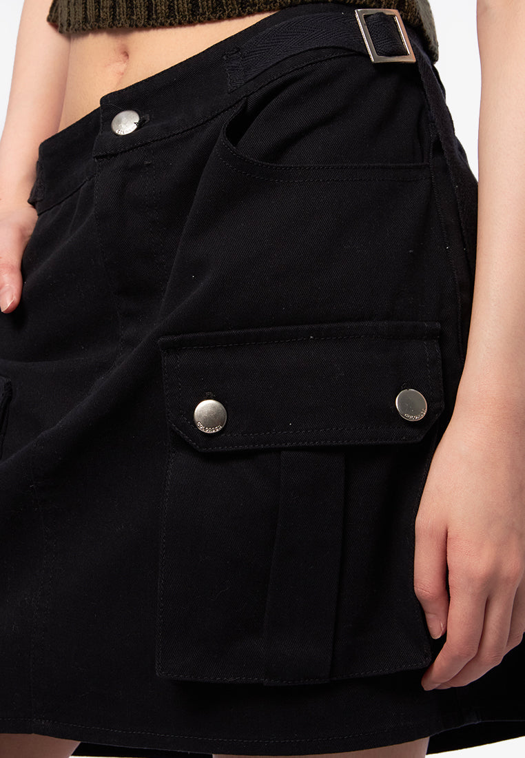 Cargo Mini Skirt Black