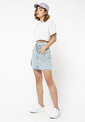 Highwaist Denim Skirt with Yoke