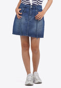 Mini Denim Skirt with Buckle Details