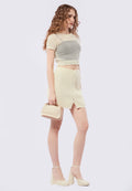 Knit Fitted Mini Skirt