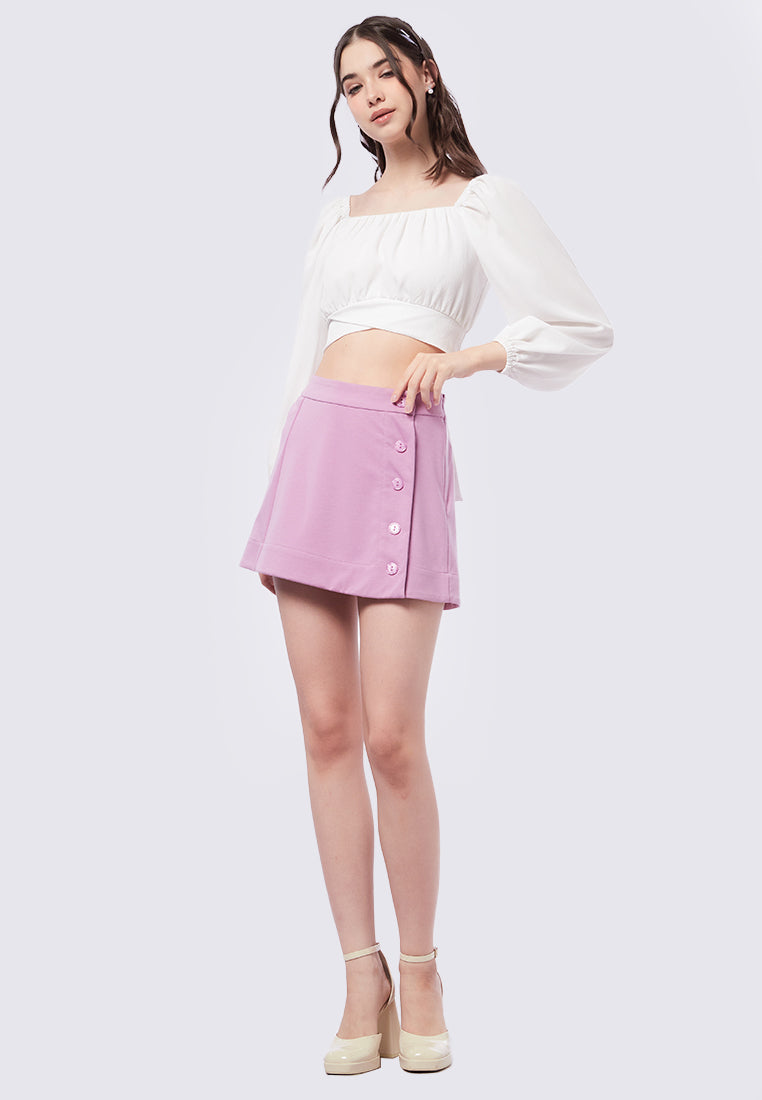 Button Up Mini Skirt