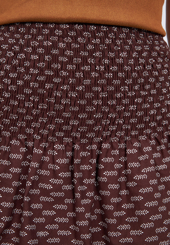 Smocked Mini Skirt
