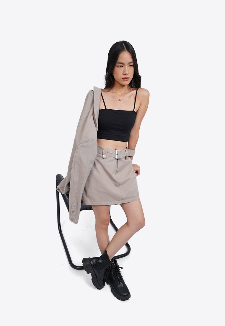 Belted Mini Skirt