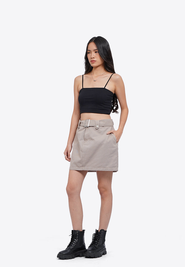 Belted Mini Skirt