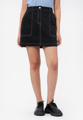 Twill Mini Skirt Black