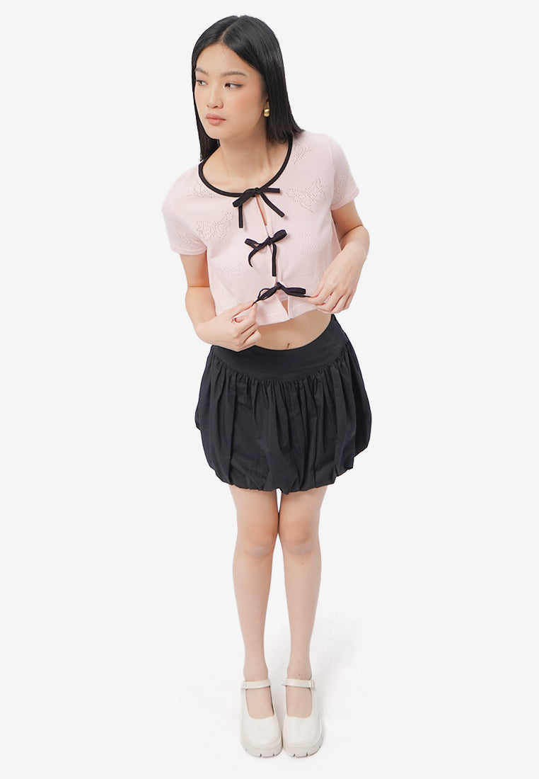 Black Balloon Mini Skirt