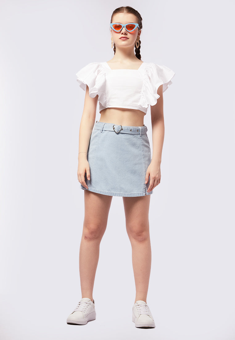 Mini Denim Skort