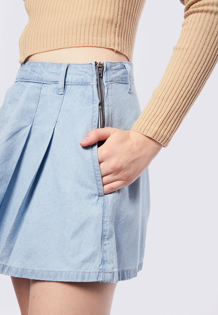 Super Mini Denim Skort