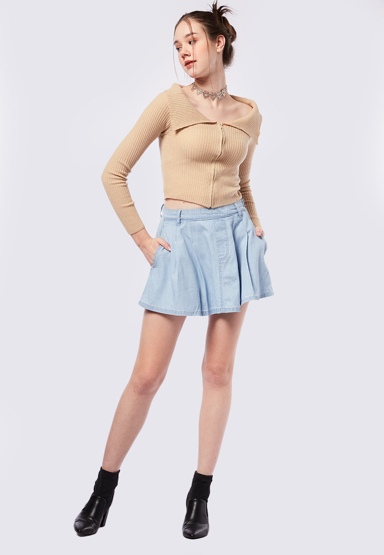 Super Mini Denim Skort