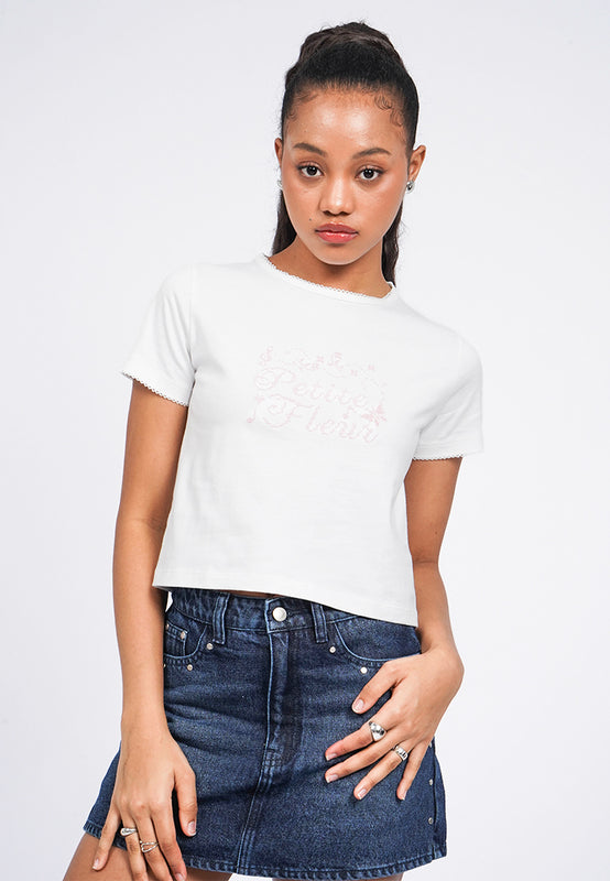 Mini Denim Skort with Stud Details