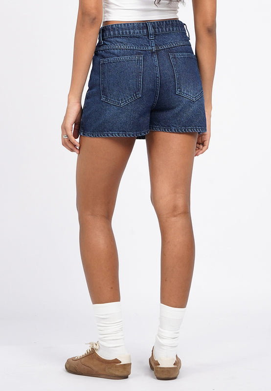 Mini Denim Skort with Stud Details