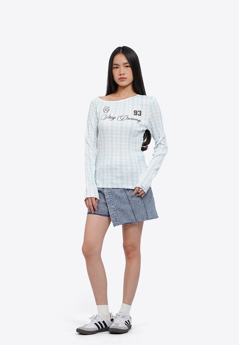 Wrapped Mini Denim Skort
