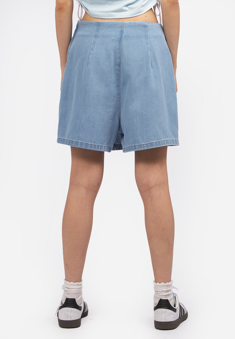 Crossover Denim Skort L.Blue
