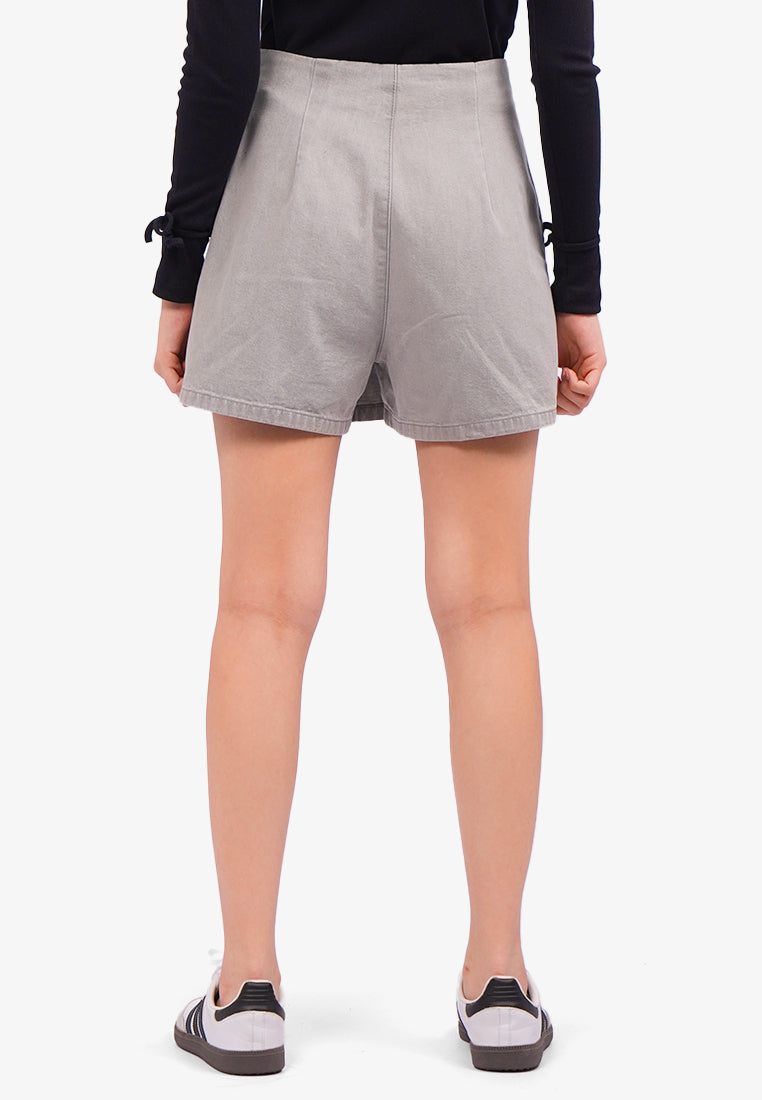 Crossover Denim Mini Skort