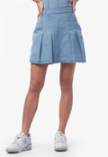 Pleated Denim Skort L.Blue