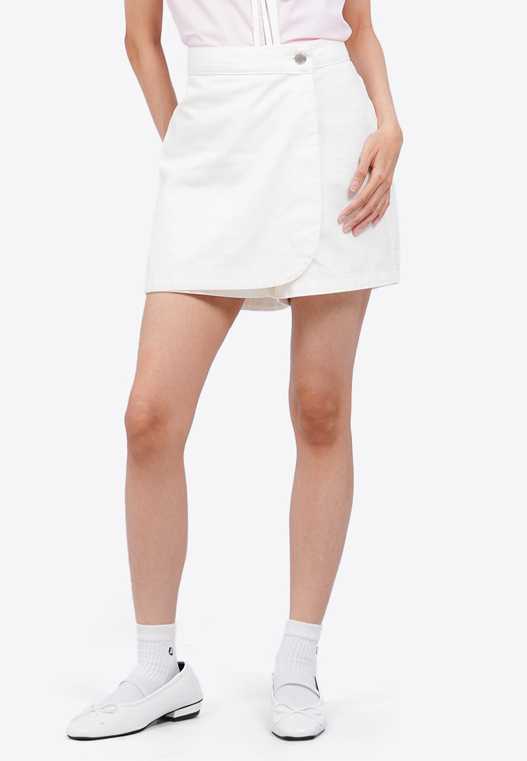 Crossover Denim Skort