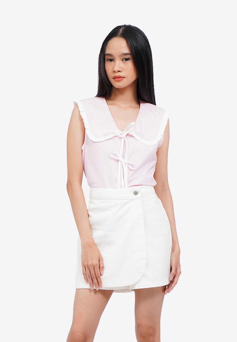 Crossover Denim Skort