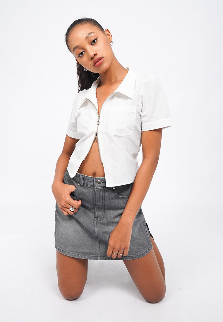 Mini Denim Skort