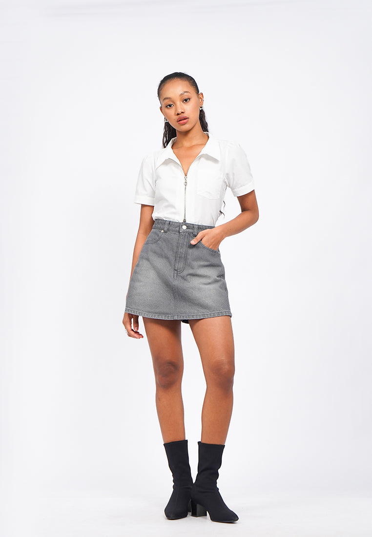 Mini Denim Skort