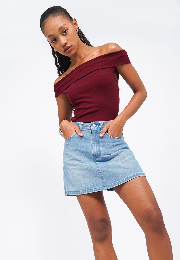 Mini Denim Skort