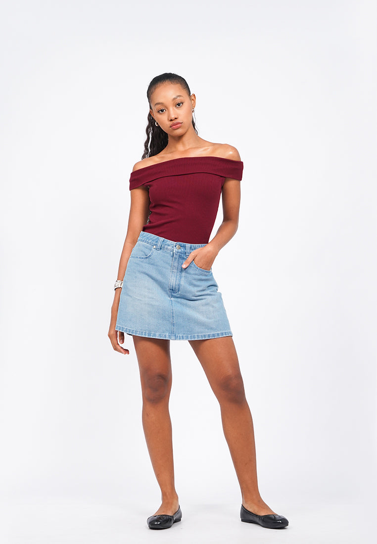 Mini Denim Skort