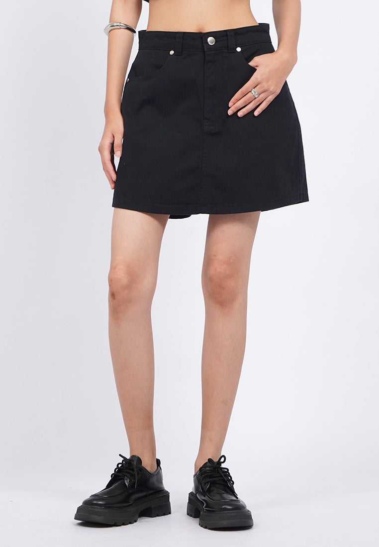 Denim Mini Skort
