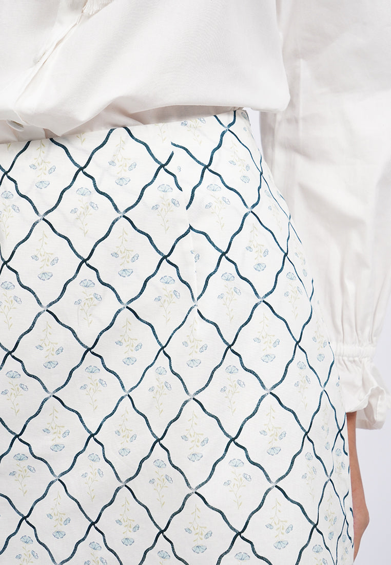Regular Fit Printed Mini Skort