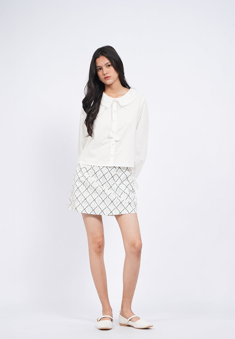 Regular Fit Printed Mini Skort