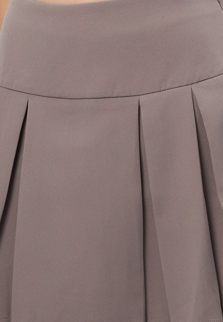 Box Pleats Mini Skirt