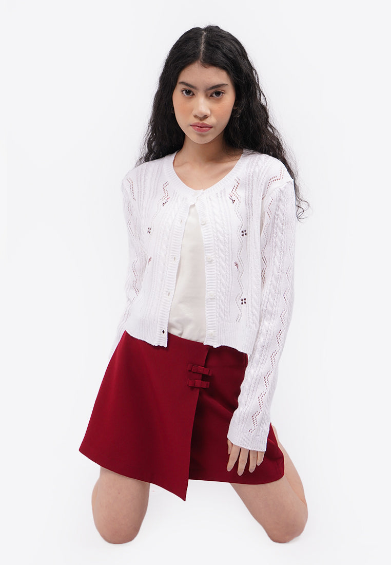 Ribbon Details Mini Skort